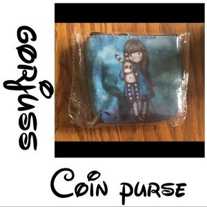 Girly Girl Coin Purse - Girl Holding Bunny